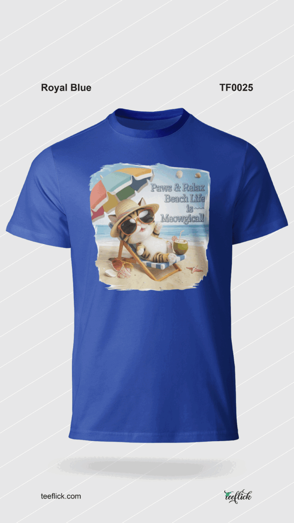 Meowgical Beach Vibes T-Shirt - Image 3