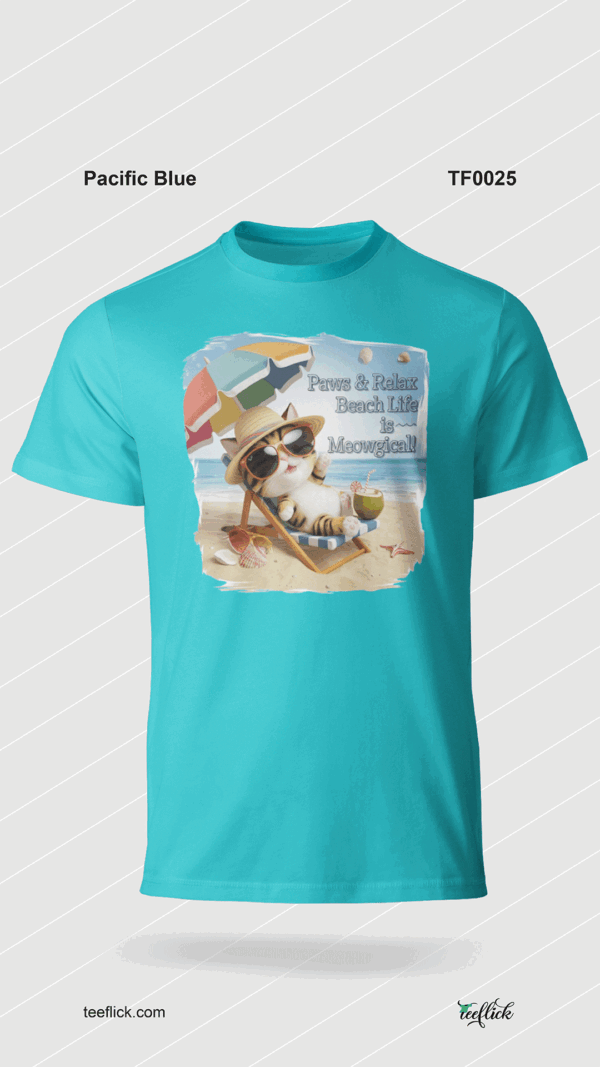 Meowgical Beach Vibes T-Shirt - Image 5