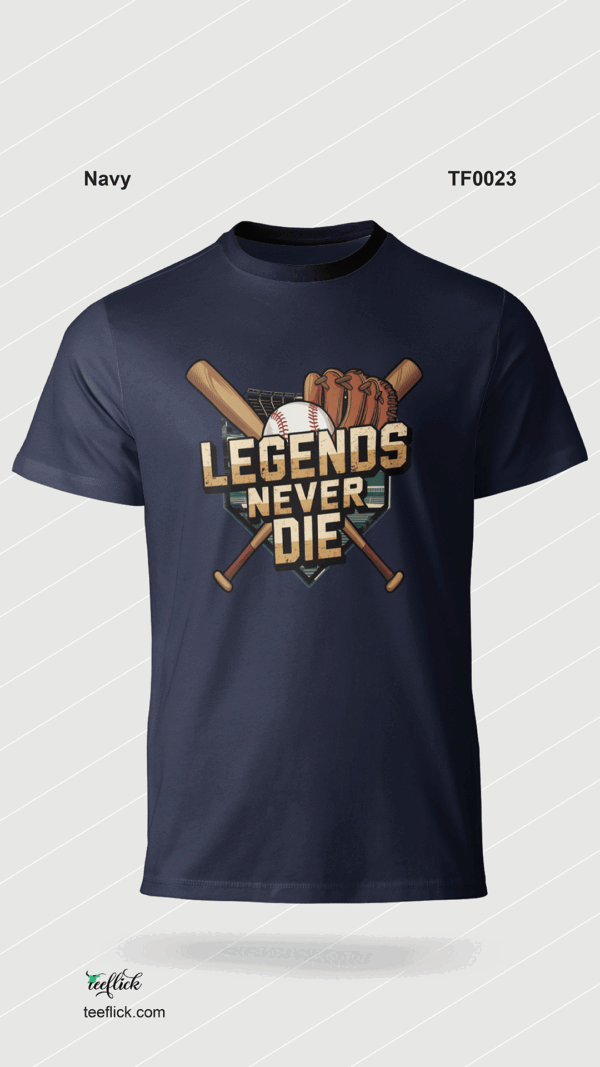 Legends Never Die Baseball T-Shirt - Image 6